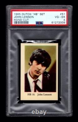 PSA 4 JOHN LENNON of The BEATLES on 1965 Dutch HB Card #51
