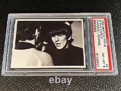 PSA 8 George Harrison Rookie Card 1964 The Beatles Movie #8 Topps John Lennon