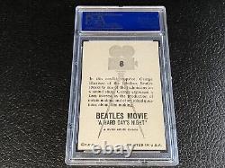 PSA 8 George Harrison Rookie Card 1964 The Beatles Movie #8 Topps John Lennon