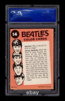 PSA 8 JOHN LENNON 1964 Beatles Color Card #14 CENTERED
