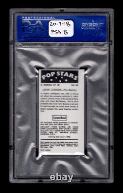 PSA 8 JOHN LENNON The BEATLES 1969 Lyons Maid Card #24 Hand Cut