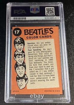 PSA 8 Paul McCartney Rookie Card 1964 Beatles Color #17 Topps John Lennon Ringo
