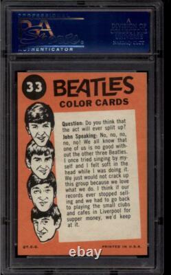 PSA 8 Paul McCartney Rookie Card 1964 Beatles Color #33 Topps John Lennon Ringo