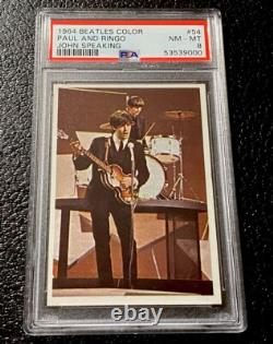 PSA 8 Paul McCartney Rookie Card 1964 Beatles Color #54 Topps John Lennon Ringo