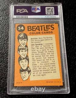 PSA 8 Paul McCartney Rookie Card 1964 Beatles Color #54 Topps John Lennon Ringo