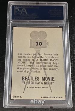 PSA 8 Paul McCartney Rookie Card 1964 The Beatles Movie #30 Topps John Lennon