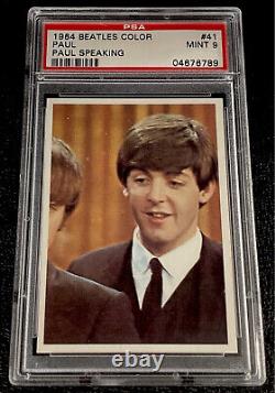 PSA 9 Paul McCartney Rookie Card 1964 Beatles Color #41 Topps John Lennon Rock