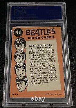 PSA 9 Paul McCartney Rookie Card 1964 Beatles Color #41 Topps John Lennon Rock