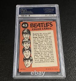 PSA 9 Paul McCartney Rookie Card 1964 Beatles Color #42 Topps John Lennon Mint