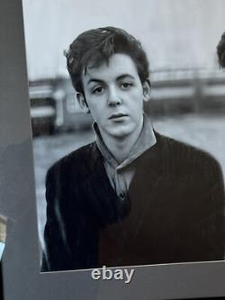 Paul McCartney & John Lennon 15x19 Custom UV Acrylic Framed Photo 1960 Beatles