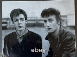 Paul McCartney & John Lennon 15x19 Custom UV Acrylic Framed Photo 1960 Beatles