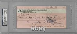 Paul McCartney John Lennon Beatles Dual Signed Check Encap PSA/DNA #81631795