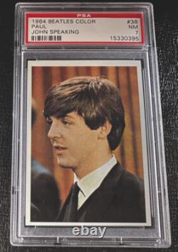 Paul McCartney Rookie Card 1964 Beatles Color PSA 7 #38 Topps John Lennon Ringo