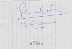 Paul McCartney signed To Eleanor autograph promo Beatles John Lennon Ringo Starr