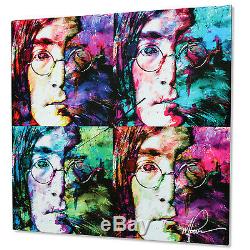 Pop Culture Clock John Lennon Decor Beatles Artwork Colorful Abstract Urban Art