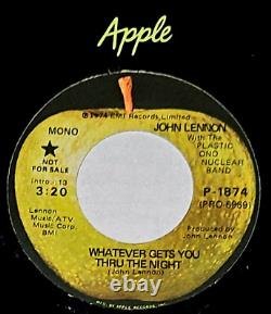 Pristine Beatles John Lennon'74'whatever Gets You Thru The Night' Promo P-1874