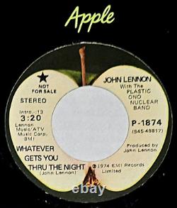 Pristine Beatles John Lennon'74'whatever Gets You Thru The Night' Promo P-1874