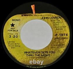 Pristine Beatles John Lennon'74'whatever Gets You Thru The Night' Promo P-1874
