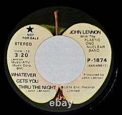Pristine Beatles John Lennon'74'whatever Gets You Thru The Night' Promo P-1874