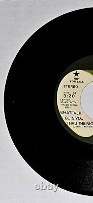 Pristine Beatles John Lennon'74'whatever Gets You Thru The Night' Promo P-1874
