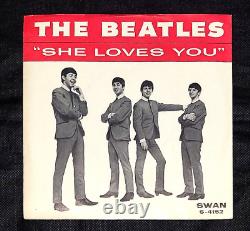 Pristine Beatles Swan S-4152-s She Loves You 45 With Rare Mailer +picture Sleeve