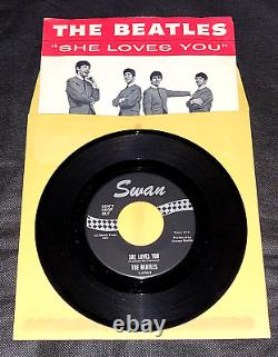 Pristine Beatles Swan S-4152-s'she Loves You' With Rare Mailer & Picture Sleeve