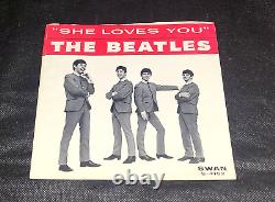 Pristine Beatles Swan S-4152-s'she Loves You' With Rare Mailer & Picture Sleeve