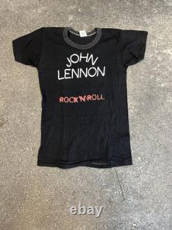 Promo 80s JOHN LENNON ROCK & ROLL YOU SHOULD'A BEEN THERE T-SHIRT THE BEATLES