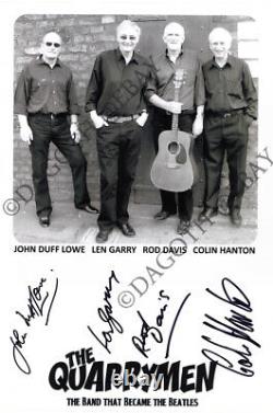 QUARRYMEN 8x10 Photo COLIN HANTON JOHN DUFF LOWE +2 John Lennon Autograph SIGNED
