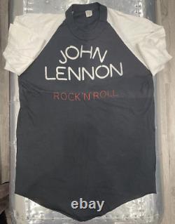 RARE! Authentic 1975 Vintage John Lennon Rock N Roll Promotional Shirt Beatles