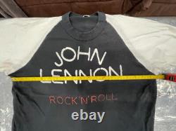 RARE! Authentic 1975 Vintage John Lennon Rock N Roll Promotional Shirt Beatles