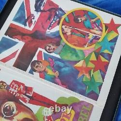 RARE Beatles Sergeant Pepper's John Lennon Imagine 70s Vintage Watercolor Trippy