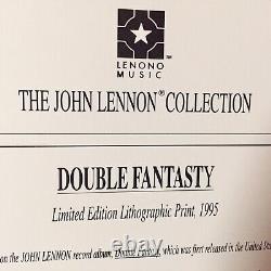 RARE CERTIFIED John Lennon SIGNED Lithograph Yoko LIMITED Double Fantasy BEATLES