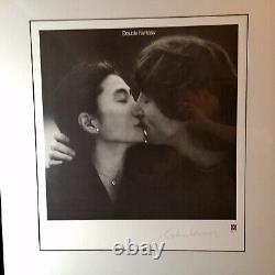 RARE CERTIFIED John Lennon SIGNED Lithograph Yoko LIMITED Double Fantasy BEATLES