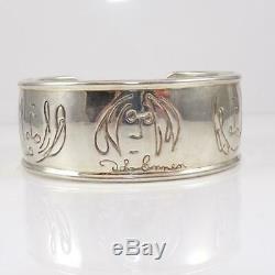 RARE HEAVY John Lennon Imagine Beatles Sterling Silver Cuff Bracelet LFF6