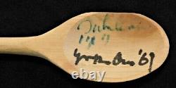 RARE John Lennon Yoko Ono Sept. 1969 Signed TIN PAN and WOODEN SPOON Beatles