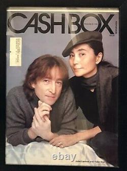 RARE VINTAGE Cashbox Magazine John Lennon / Yoko Ono Cover Nov 29, 1980 FRAMED