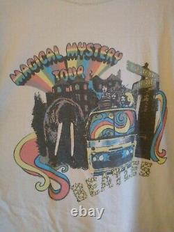 RARE Vintage Awesome Beatles MAGICAL MYSTERY TOUR T-Shirt Size Medium