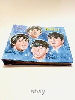 RARE Vintage Beatles Fab 4 NEMS Blue 45s RECORD ALBUM Storage BOOK Gift 1960s