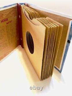 RARE Vintage Beatles Fab 4 NEMS Blue 45s RECORD ALBUM Storage BOOK Gift 1960s