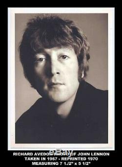 RICHARD AVEDON 1967 Beatle JOHN LENNON 1970 PROOF Silver Gelatin PHOTOGRAPH