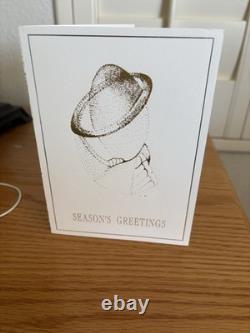 Rare 1990's Yoko Ono Signed 1996 Xmas Card Wife Of John Lennon Beatles