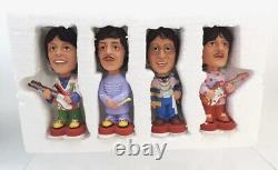 Rare Beatles Bobbleheads Set Paul McCartney John Lennon Ringo George Heart Base