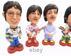 Rare Beatles Bobbleheads Set Paul McCartney John Lennon Ringo George Heart Base