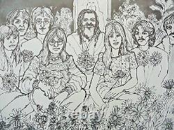 Rare Cynthia Lennon Twist Print John Paul George Ringo Beatles Maharishi