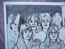 Rare Cynthia Lennon Twist Print John Paul George Ringo Beatles Maharishi