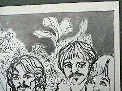 Rare Cynthia Lennon Twist Print John Paul George Ringo Beatles Maharishi
