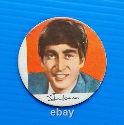 Rare Ice Cream Pot LID Trade Card John Lennon Rookie 1964 The Beatles Signature