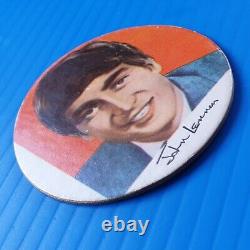 Rare Ice Cream Pot LID Trade Card John Lennon Rookie 1964 The Beatles Signature