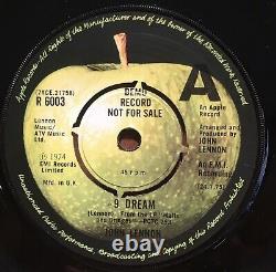 Rare John Lennon Beatles #9 Dream 7 Vinyl Single 1975 UK DEMO R6003